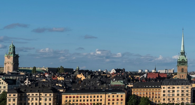 Vue sur la vieille ville de Stockholm